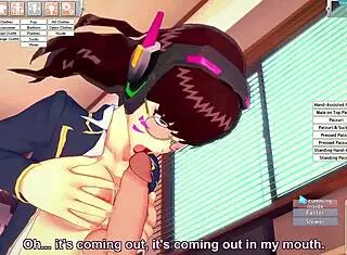 D Va Gets Fucked Hard in the Room with Deepthroat and Riding