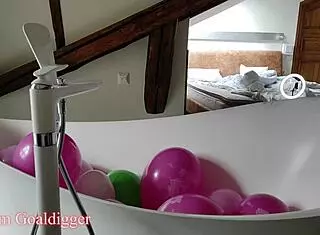 joi game humiliates paypig with feet and balloon fetish