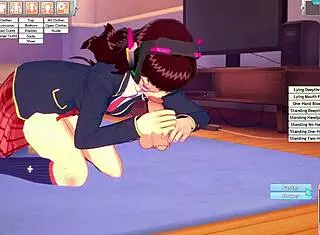 D Va Gets Fucked Hard in the Room with Deepthroat and Riding