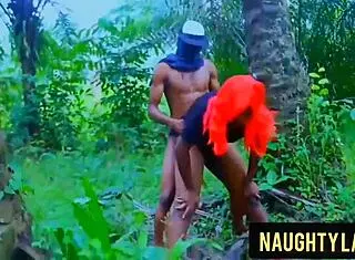 I fucked my ex in the bush with big black cock.