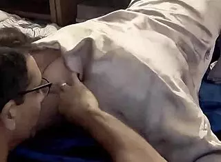 French amateur deepthroats and rims in satin lingerie.