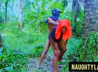 I fucked my ex in the bush with big black cock.