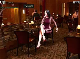 Fashion business gameplay where the whore is bound, stripteased, clothes ripped, and used with toys in bdsm scenes