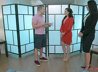 Whitney Wright massages and rides Reagan Foxx's tits