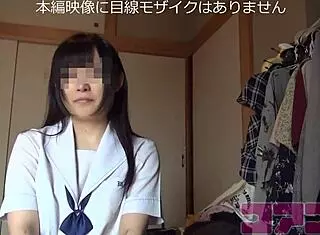 The black-haired girl aims for idol in uniform during exposure interview.