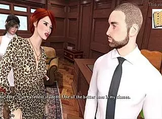 3D animated erotic movie with a brunette babe getting nailed