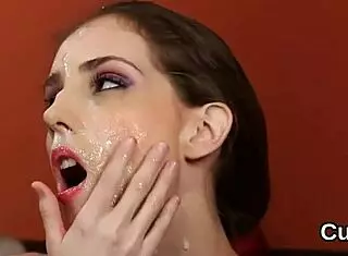Wacky Model Gets Facial And Eats All The Cum 😋