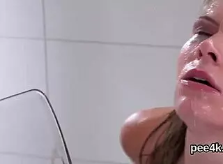 attractive peach with slim pussy filled with warm pee, but she squirts instead.
