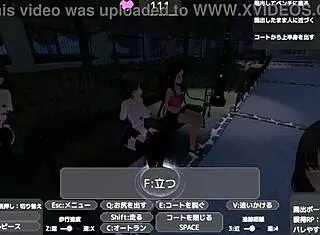 celeca-san exposes in naked coat outdoors without notice, masturbating in hentai anime