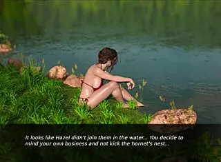 Hot Brunette in Homemade Video Flirts with AV in Game