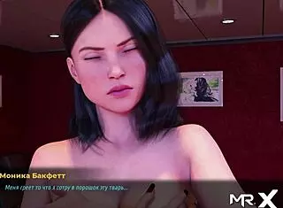 Boss girl undresses another girl in fashion business game episode 70.