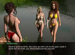 Hot Brunette in Homemade Video Flirts with AV in Game