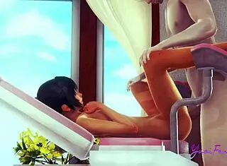 yaoi femboy simon holds a huge dick in this hentai anime