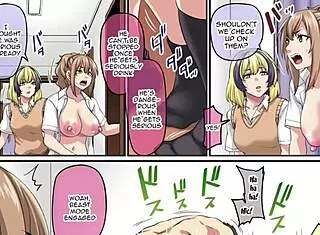 hentai gal brings friend home