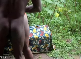 We wait outside for stepmother, then she gets a big black cock blowjob