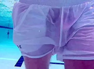 See This Pool Boy Crossdressing And Taking Big Cock Underwater With Gopro!