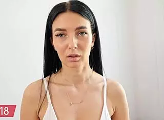 POV Big Natural Tits Latvian Simon Kitty with Braces Fucks Gym Owner for Free Access