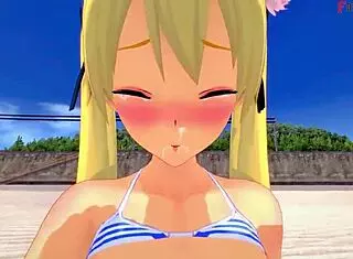 Marie rose fucks in bikini on the beach in fantasy.