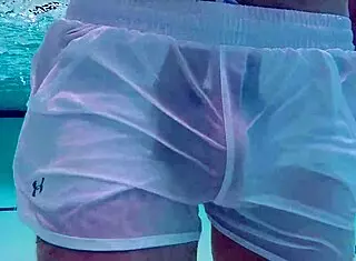 See This Pool Boy Crossdressing And Taking Big Cock Underwater With Gopro!