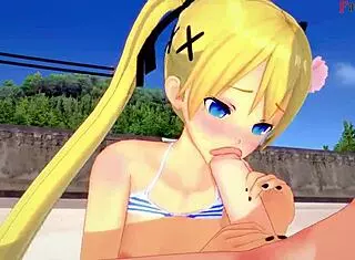 Marie rose fucks in bikini on the beach in fantasy.