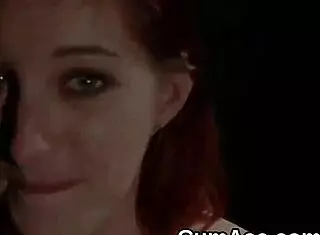 Naughty Hottie Gets Bukkake Cumshot on Face and Eats It All!