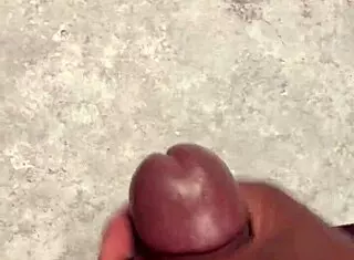 Huge cumshot splatters my bathroom counter! 💦