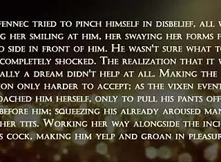 the date with the dream furry involves doggystyle, riding, blowjob, and cumshot on big ass