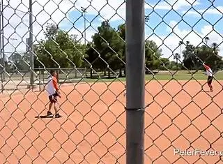 Gay men engage in intense fucking.