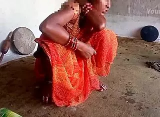 City Boy Inserts Cock in Village Sister-in-Law's Pussy Outdoors at Ranch