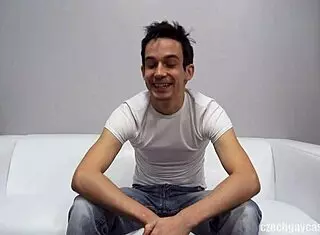 Czech amateur Lukas in gay casting session