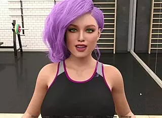 big tits cartoon babe sucks monster cock bent over