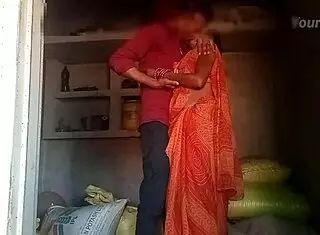 City Boy Inserts Cock in Village Sister-in-Law's Pussy Outdoors at Ranch