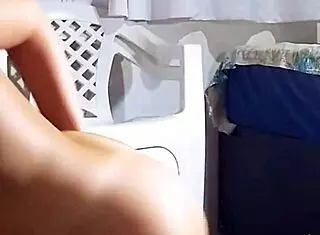 Exhibitionism in the Recording Section with Giant Dildo