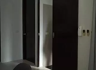 Brunette slave bent over washing dishes while taking rough cock