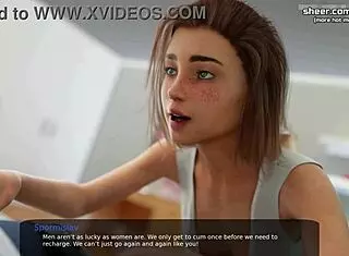 Milfy city part 92: virgin step sister sara deepthroats big cock in taboo hentai game