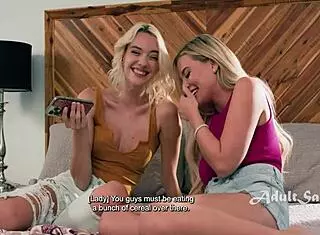 Two Wives Bang While Chatting with Survey Agent Kenna James and Blake Blossom