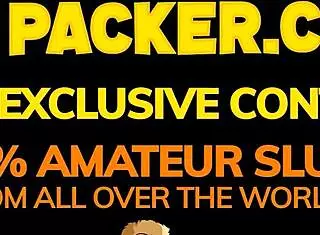 Blonde waitress chats with tourist in bathroom break