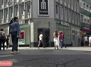 Funk city - Jeny Smith struts naked in transparent dress publicly