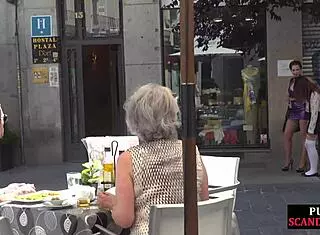 Busty Woman In Heels Publicly Submits To Domination In Front Of Crowding Voyeurs