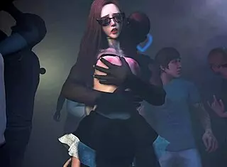 Hot Pussy Fucked in Wild 3D Club Gangbang