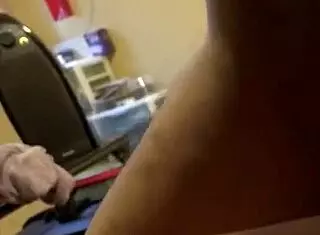 big black cock fucking chubby milf pussy in missionary position, making it wet