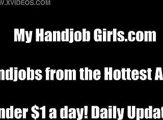 French maid humiliates with handjob fetish fantasy