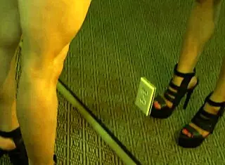 Busty ginger shows off huge muscles flexing in mirror daily