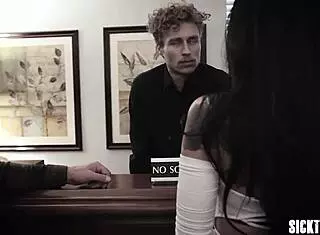 Bad guy bangs wet Latina's pussy after blowjob