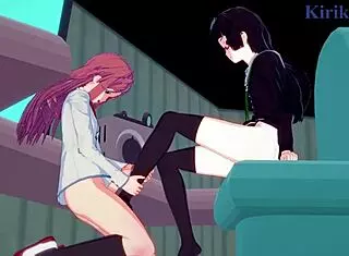 Marika Kato and Chiaki Kurihara in wild futanari hentai