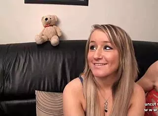 Two busty Belgian amateurs get double penetrated in group sex.