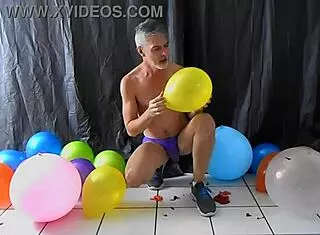 Richard Lennox Enjoys Balloon Play In Gay Dilf Session