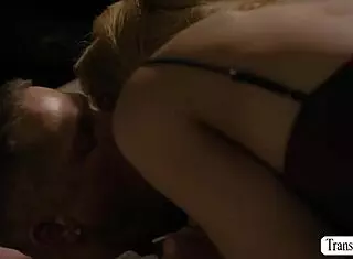 Tranny gracie jane sucks and rides boyfriends dick