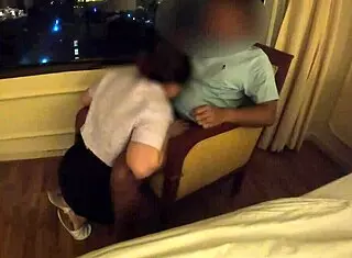 thai amateur moans loudly while sucking and riding