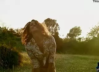 I watch Czech milf Anetta Keys striptease, showing her shaved pussy and ass